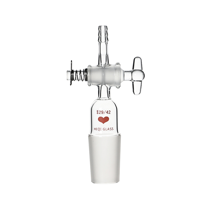 Adaptateur de gaz à robinet d'arrêt en verre droit (type A) Adaptateur de gaz à robinet d'arrêt en verre droit (type A)