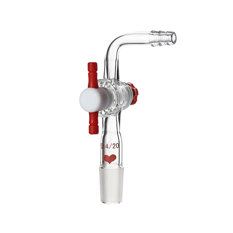 Adaptateur à trois voies avec robinet en PTFE en forme de T
