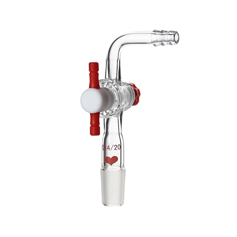Adaptateur d'aspiration à 90 degrés avec robinet en PTFE (classe A)