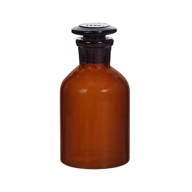 Bouteille de réactif à bouche étroite marron