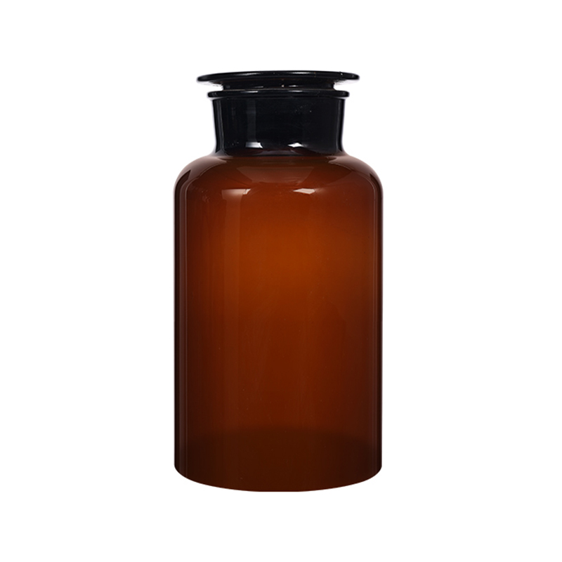 Bouteille de réactif à large ouverture marron